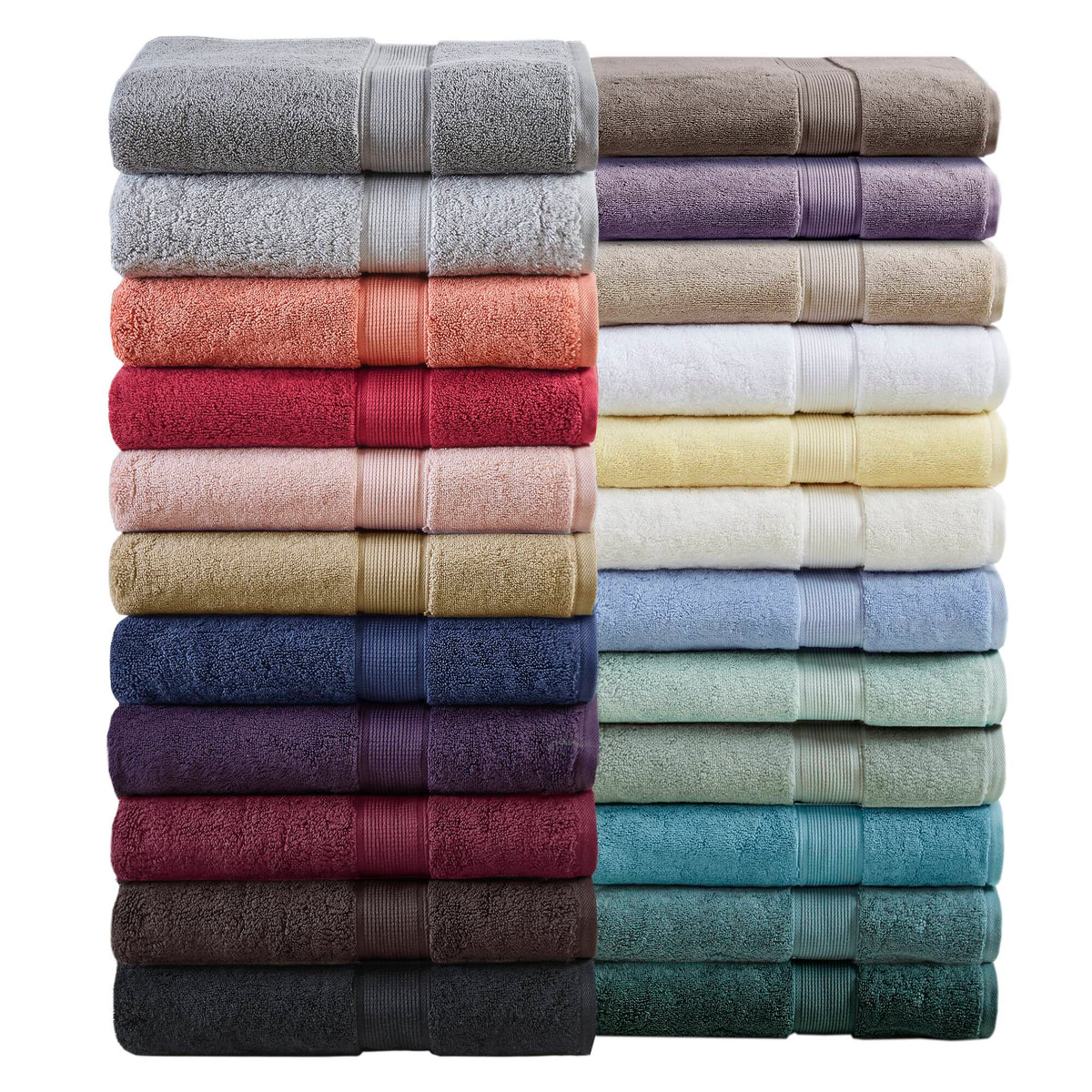 Bath Linen, 800GSM Premium Long Staple Cotton 8 Piece, Machine-Washable Care for Home Bathrooms and Everyday Care, 26 Color Options image 12