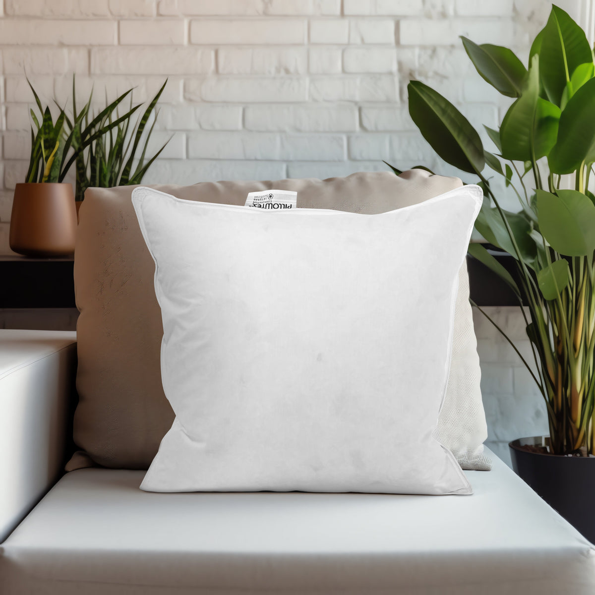 Bed Pillow, Insert White Duck Feather & Down, Machine-Washable Care for Sleeping, Reading and Bedroom Comfort, 14 Size Options image 12