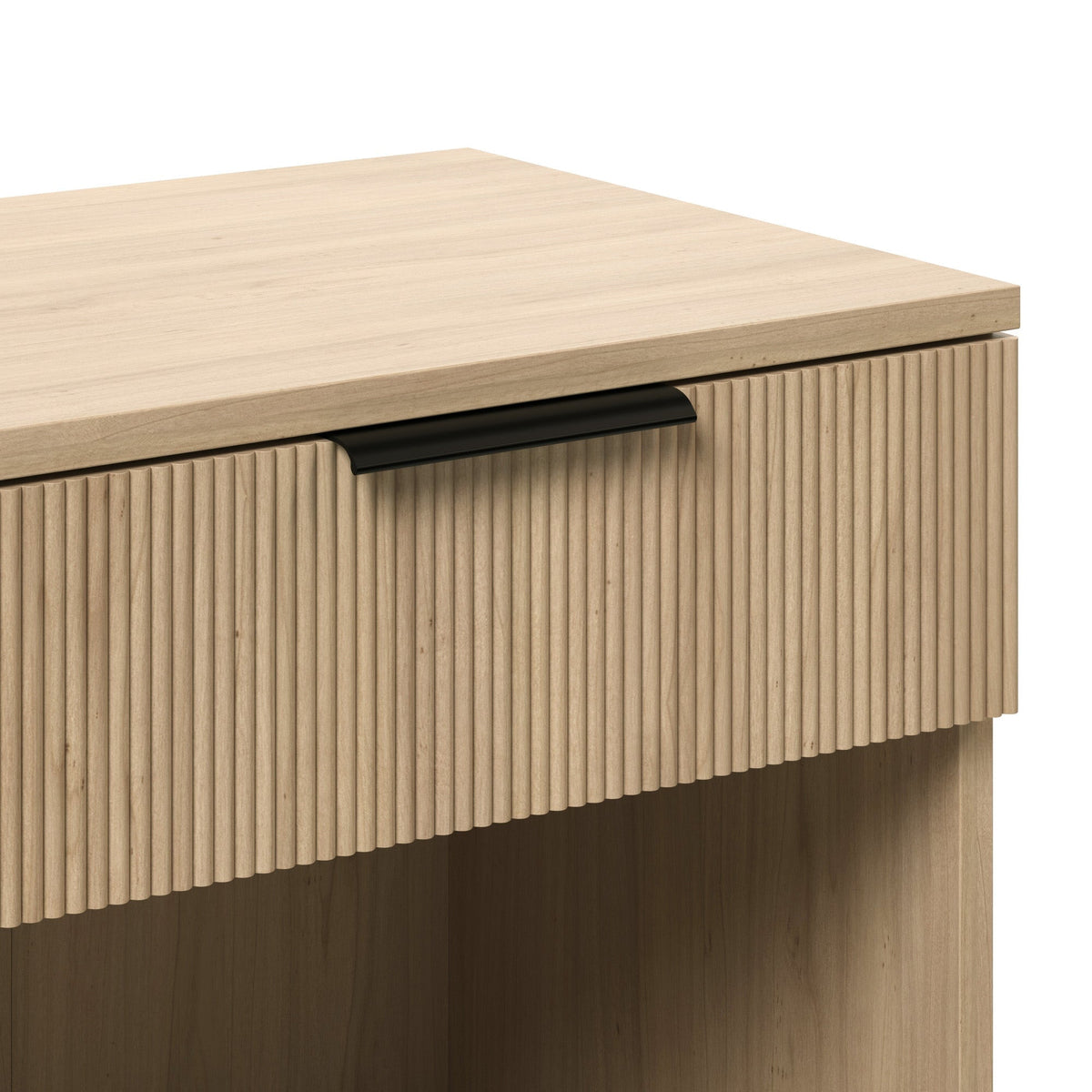 Nightstand, Paris Modern Scandinavian Reeded for Bedside Storage, Bedroom Organization and Guest Rooms, 2 Sizes and 3 Colors image 12