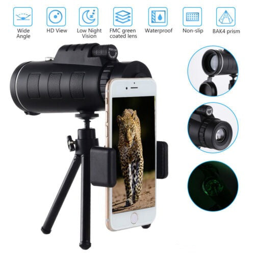 40x60 Zoom HD Monocular Telescope / Spotting Scope with BAK4 Prisms image 12