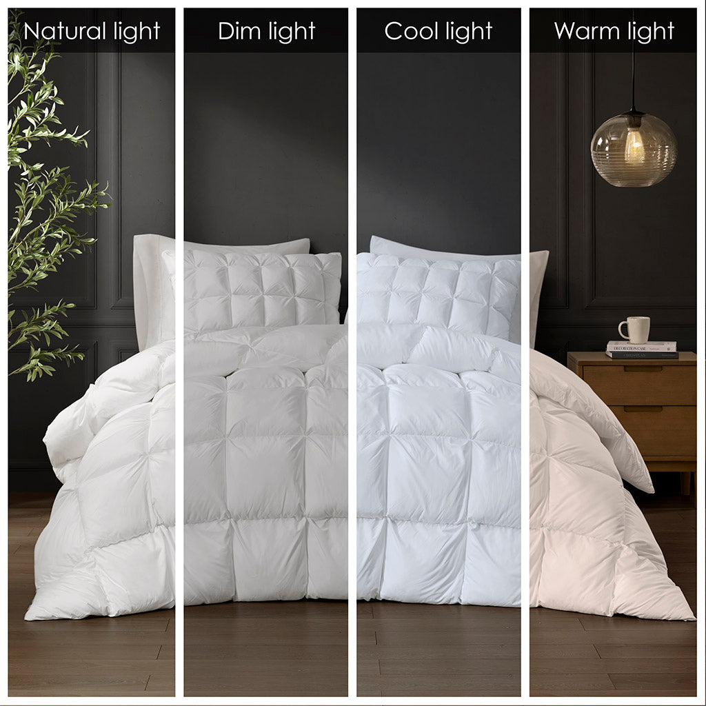 Down & Feather Comforter, Stay Puffed Overfilled Alternative, Breathable Construction for Everyday Bedding and Comfortable Sleep image 12