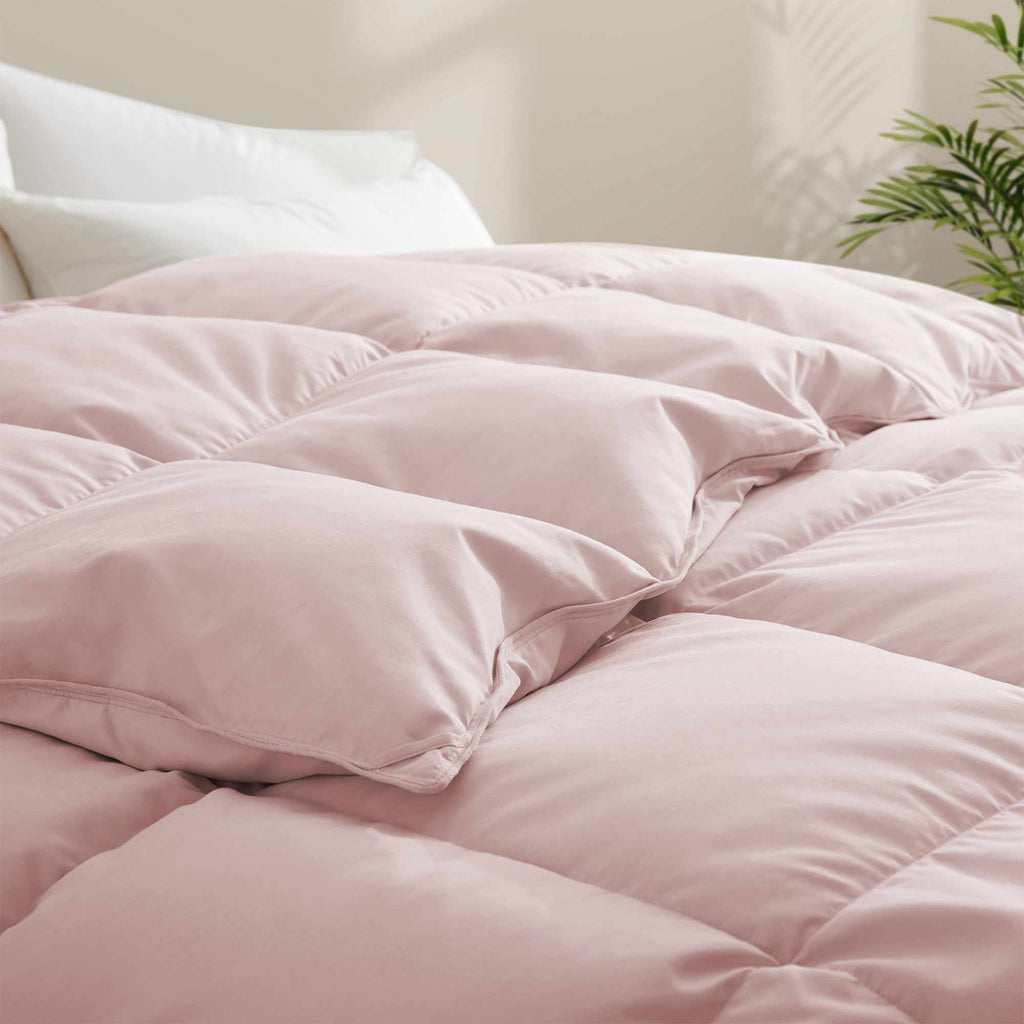 Down & Feather Comforter, Goose, Lightweight Design, Machine-Washable Care for Everyday Bedding and Comfortable Sleep, 4 Sizes and 8 Colors image 13