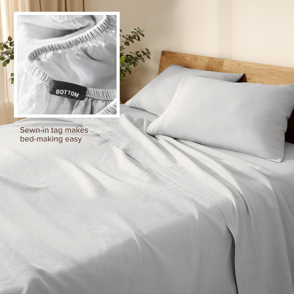 Bed Sheet Set, European Linen for Everyday Bedroom Comfort and Guest Rooms, 7 Sizes and 5 Colors image 13