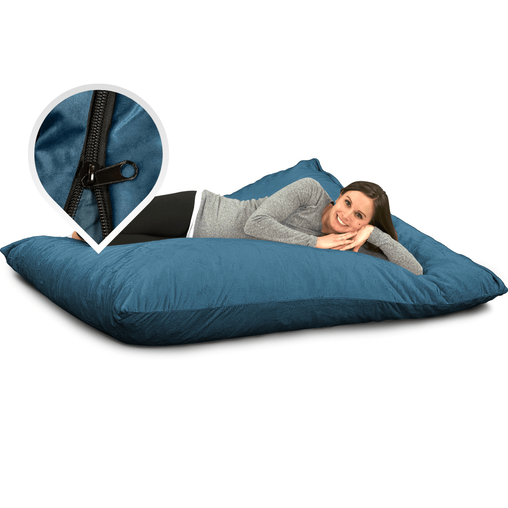 Bed Pillow, 5.5 Ft Bean Bag Chair Floor Replacement Cover, Machine-Washable Care for Sleeping, Reading and Bedroom Comfort, 8 Color Options image 13