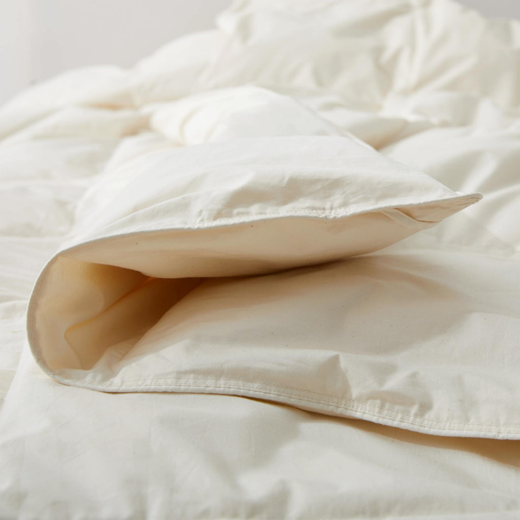 Down & Feather Comforter, Lightweight Organic Cotton for Everyday Bedding and Comfortable Sleep, 3 Sizes and 3 Colors image 13