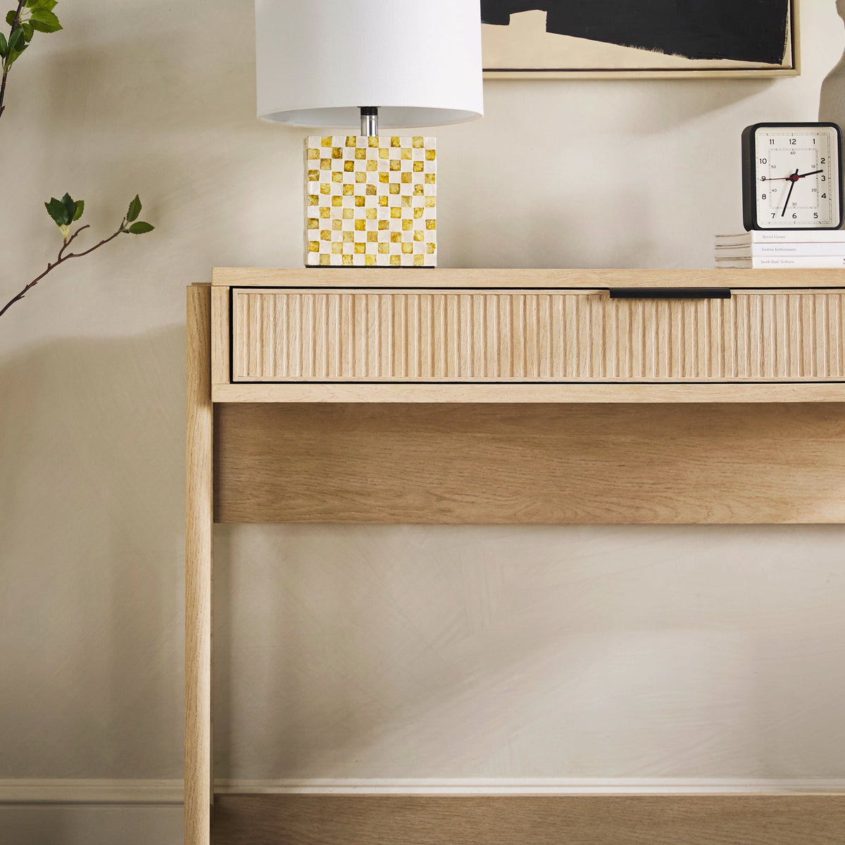 Computer Desk, Holmes Modern Scandinavian Reeded Writing for Home Offices, Computer Work and Study Spaces, 2 Color Options image 13