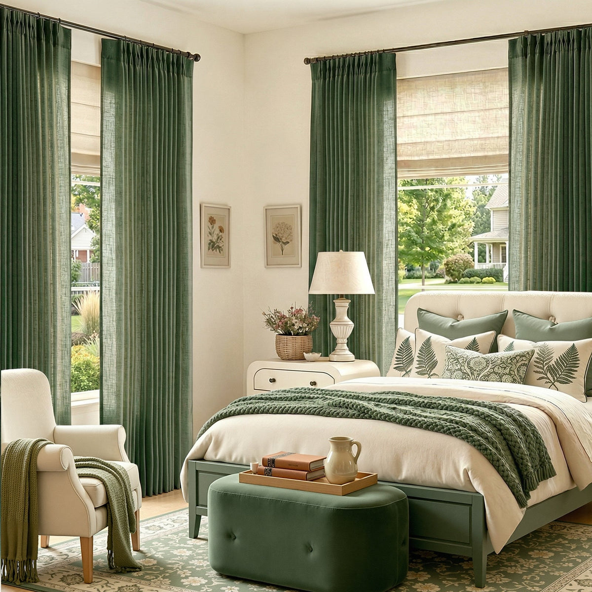 Window Curtain, Pinch Pleat Linen Blend Curtains (2 Panels) for Windows, Room Styling and Everyday Privacy, 4 Sizes and 5 Colors image 13