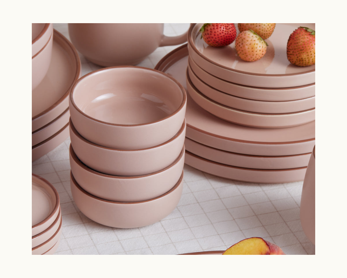 Dinnerware, Tiny Bowls, Ceramic Construction for Family Dining, Serving and Entertaining, 5 Color Options image 13