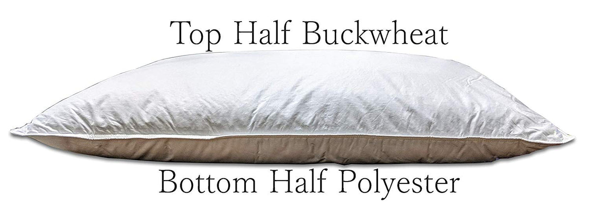 Bed Pillow, Kyoto Half Buckwheat Half Polyester Japanese, Cooling Comfort for Sleeping, Reading and Bedroom Comfort, 3 Size Options image 13