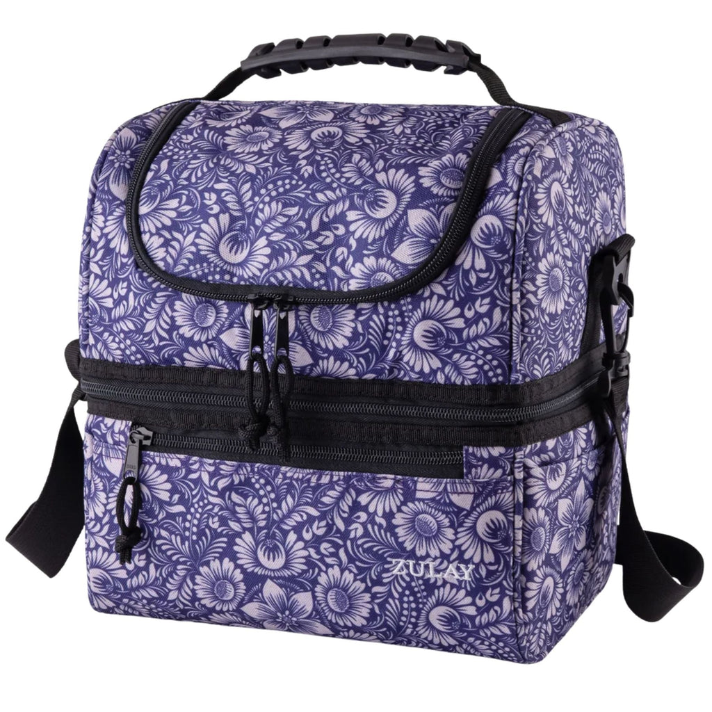 Food Storage Container, 2 Compartment Lunch Box Bag, Adjustable Design for Meal Prep, Leftovers and Kitchen Organization, 14 Color Options image 13