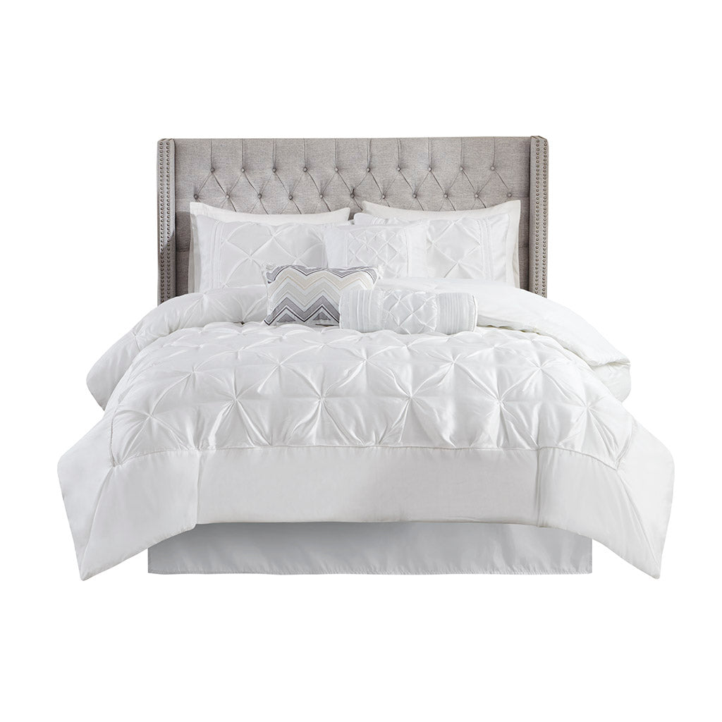 Bed Comforter, Laurel 7 Piece Tufted Set, Machine-Washable Care, Hypoallergenic Comfort for Year-Round Bedroom Comfort and Restful Sleep image 13
