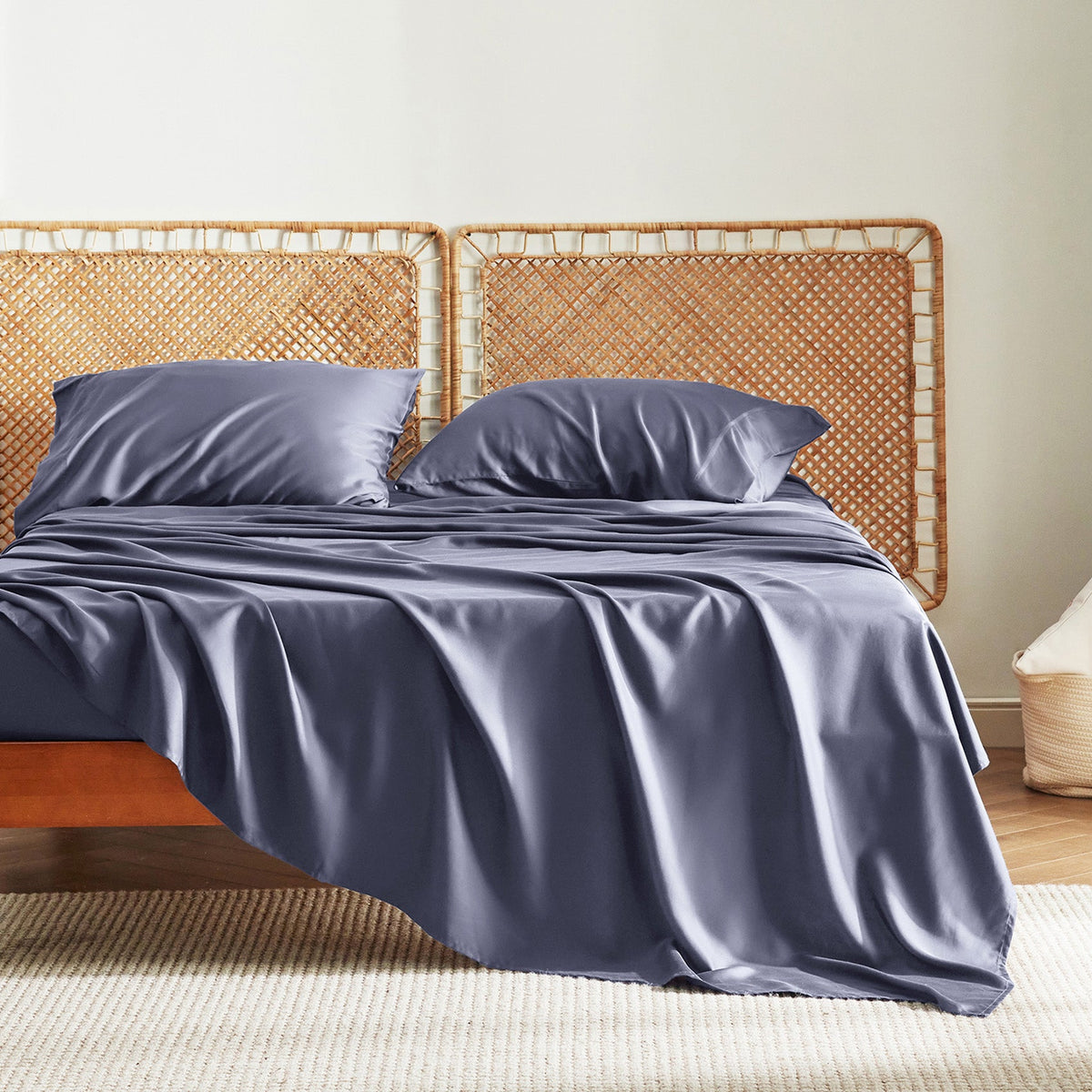 Bed Sheet Set, Rayon Derived from Bamboo, Cooling Comfort, Breathable Construction for Everyday Bedroom Comfort and Guest Rooms image 13