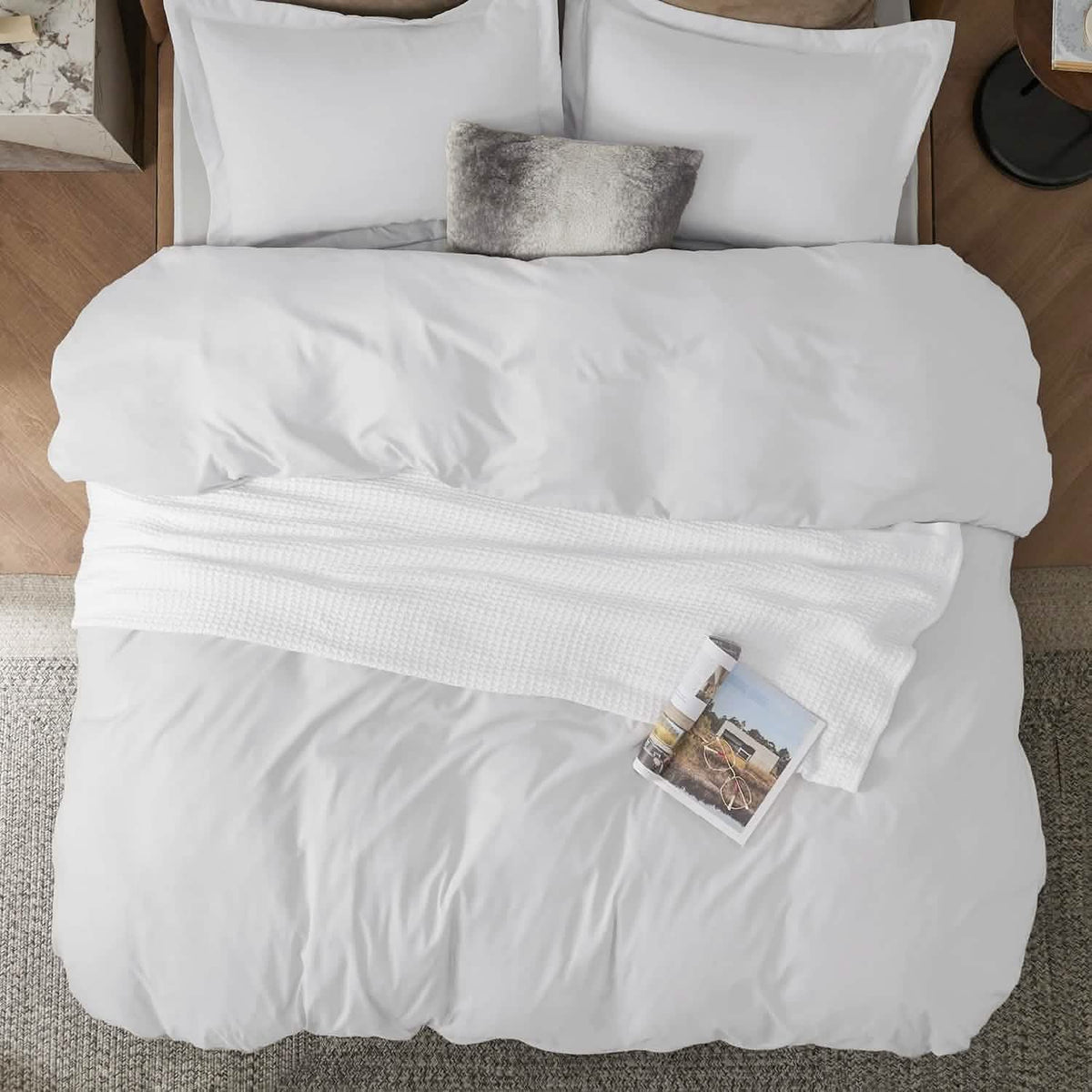 Duvet Cover Set, Brushed Microfiber for Guest Rooms and Everyday Bedroom Styling, 9 Sizes and 36 Colors image 13