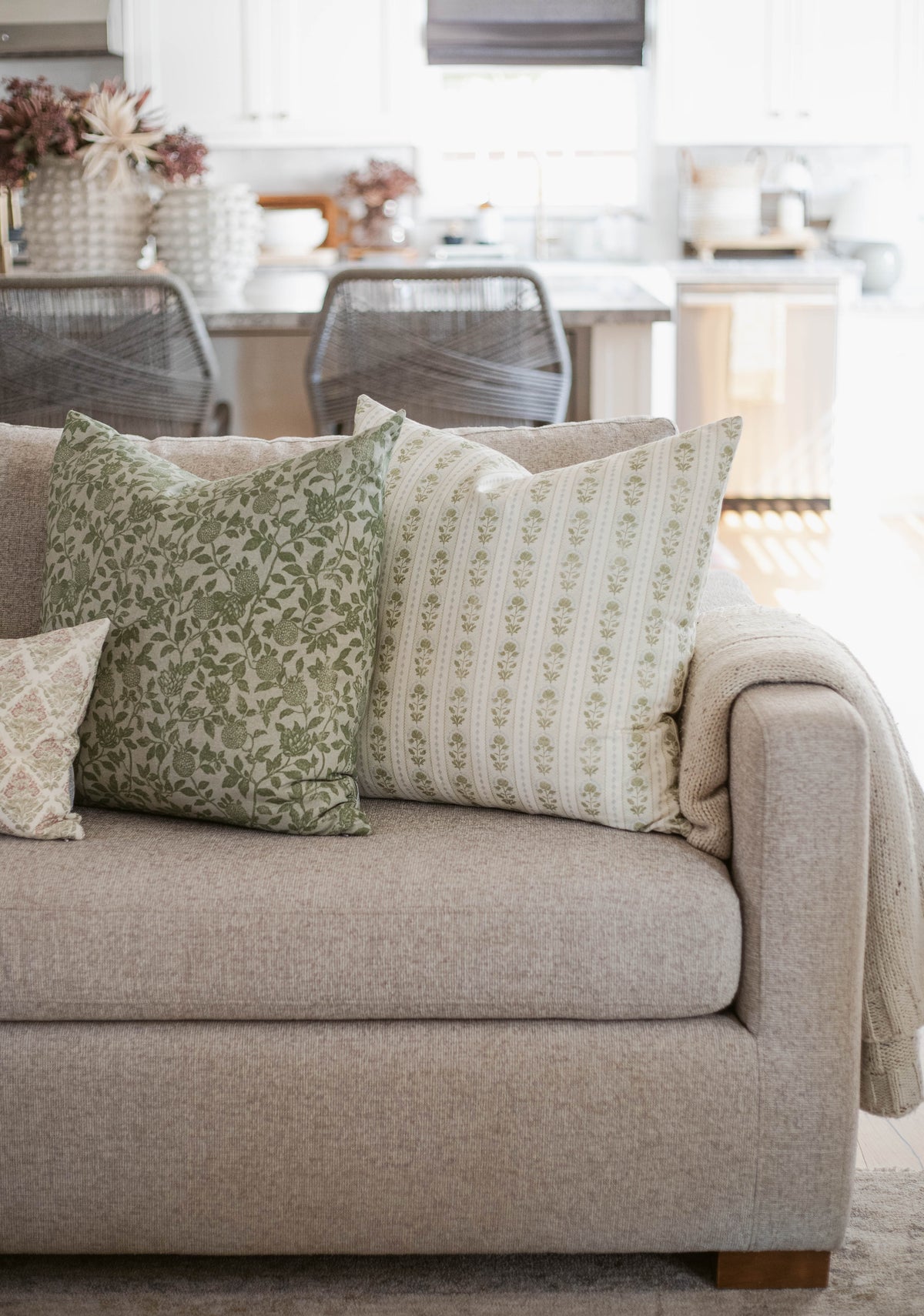 Decorative Pillow Cover Set, House Becomes Home 5 Pack 18" 22" 12x20", Machine-Washable Care for Bedroom Styling and Living Room Decor image 13