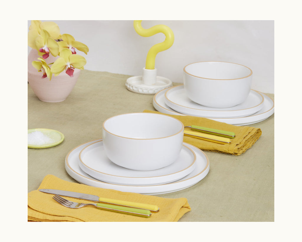 Dinnerware, Salad Plates, Ceramic Construction for Family Dining, Serving and Entertaining, 5 Color Options image 13