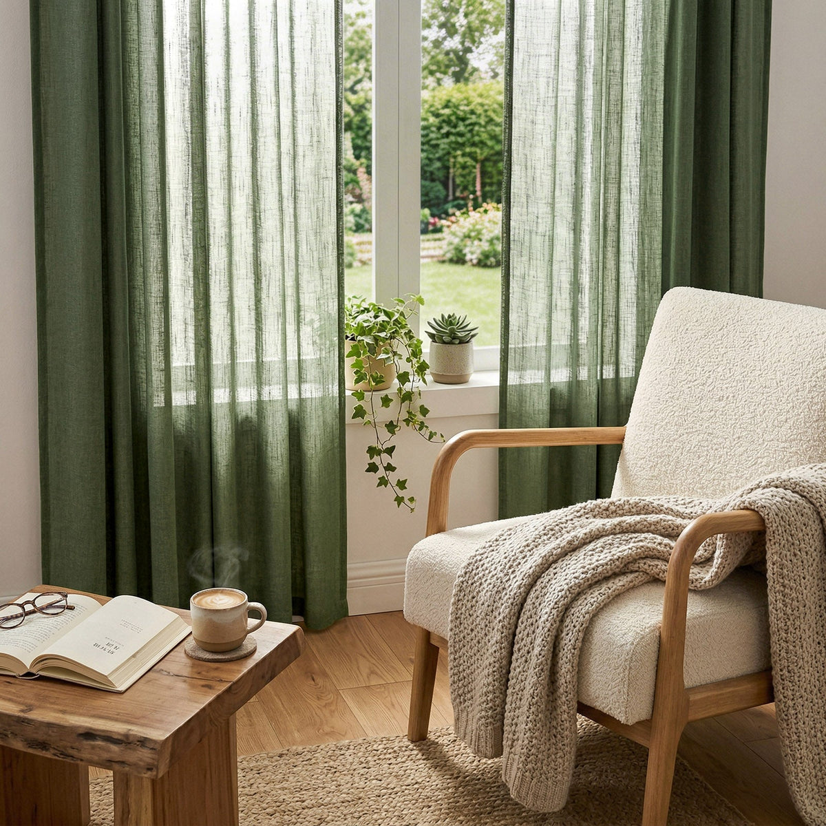 Window Curtain, Pinch Pleat Linen Blend Curtains (2 Panels) for Windows, Room Styling and Everyday Privacy, 4 Sizes and 5 Colors image 14