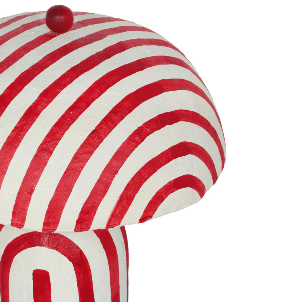 Portable Table Lamp, Lennox Striped Papier Mache for Bedrooms, Living Rooms and Reading Corners, 3 Color Options image 14