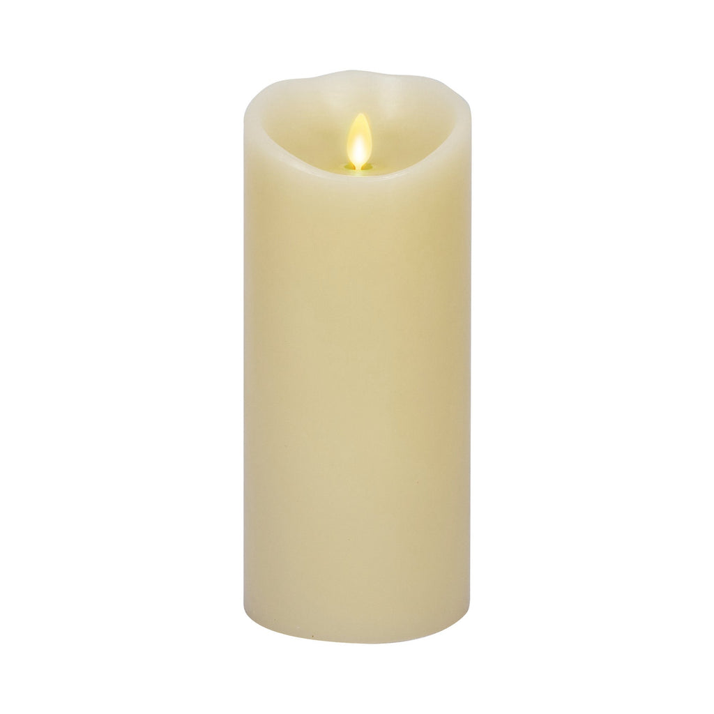 Flameless Candle, Ivory Pillar Scallop Top 4" Width for Bedrooms, Living Rooms and Everyday Candlelight Ambience, 3 Size Options image 14
