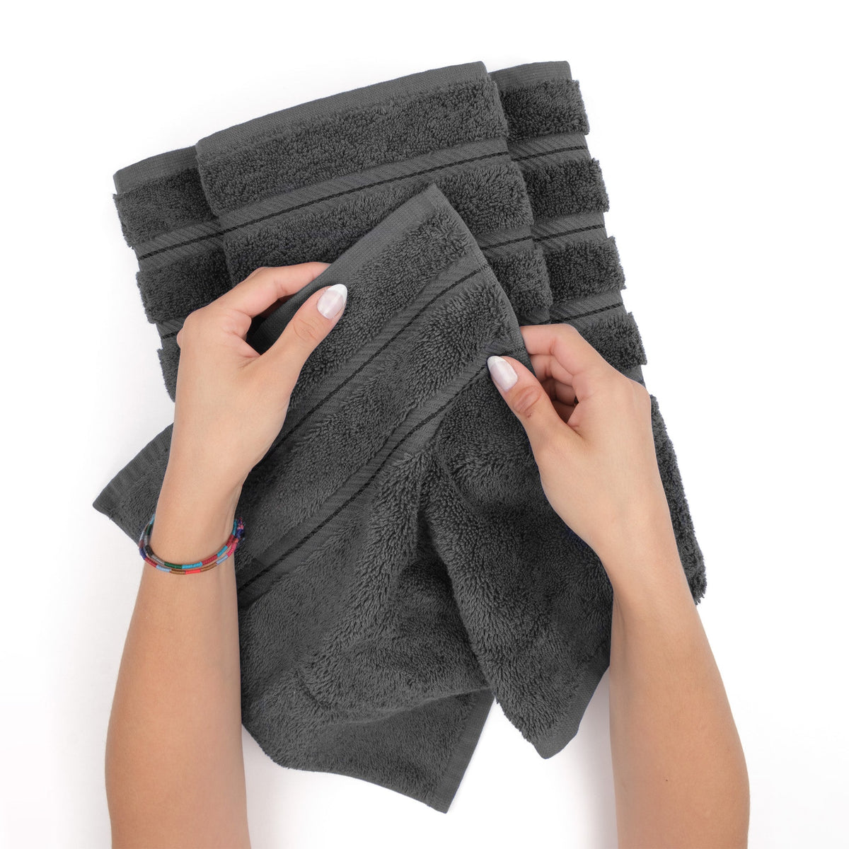 Bath Towel Set, 100% Cotton Turkish Towels for Bathroom, 4 for Home Bathrooms and Everyday Care, 21 Color Options image 14