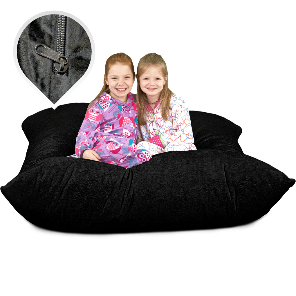 Bed Pillow, 5.5 Ft Bean Bag Chair Floor Replacement Cover, Machine-Washable Care for Sleeping, Reading and Bedroom Comfort, 8 Color Options image 14