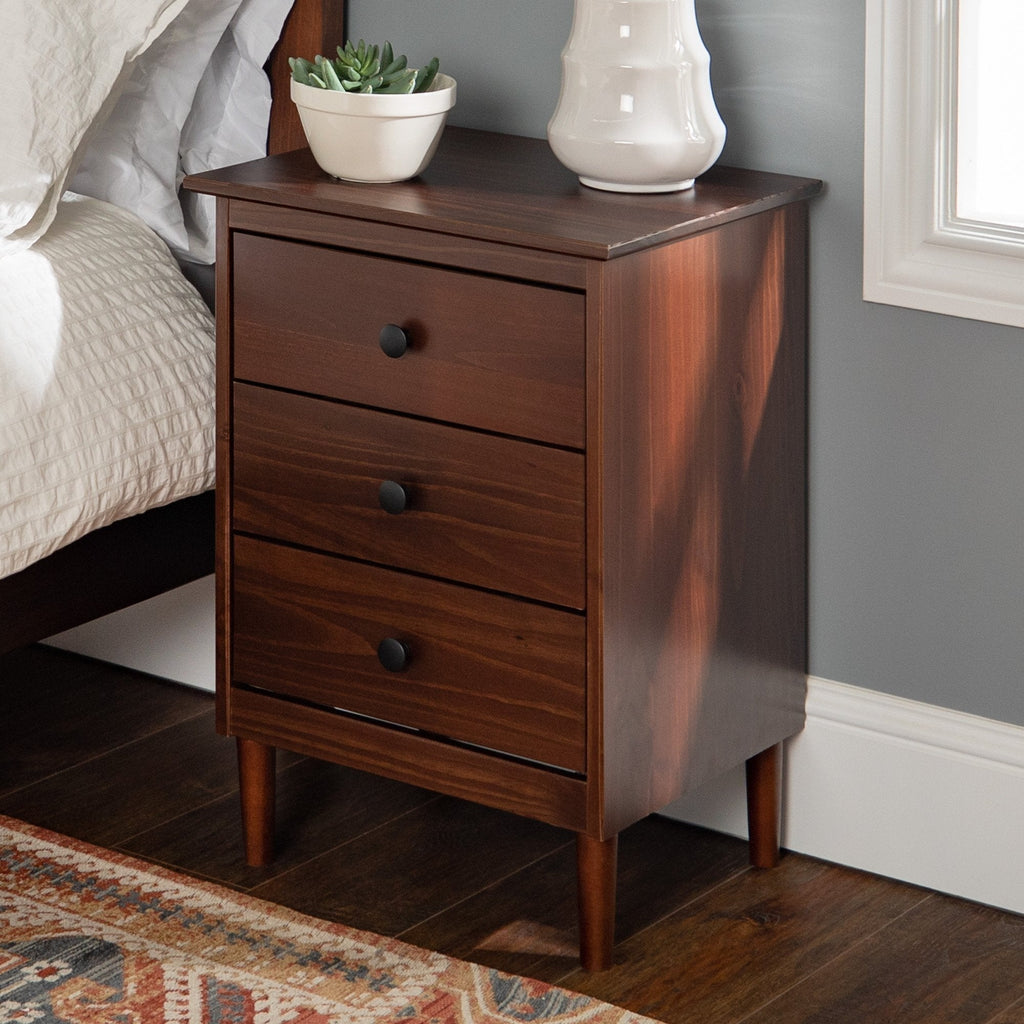 Nightstand, Spencer Solid Transitional Wood for Bedrooms, Bedside Essentials and Everyday Storage, 2 Size Options image 14