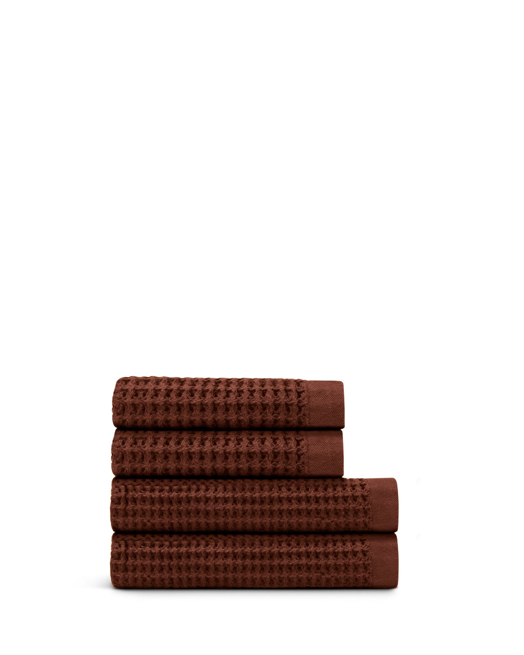 Bath Towel Set, Supima Waffle 4pc Bundle for Home Bathrooms and Everyday Care, 13 Color Options image 14