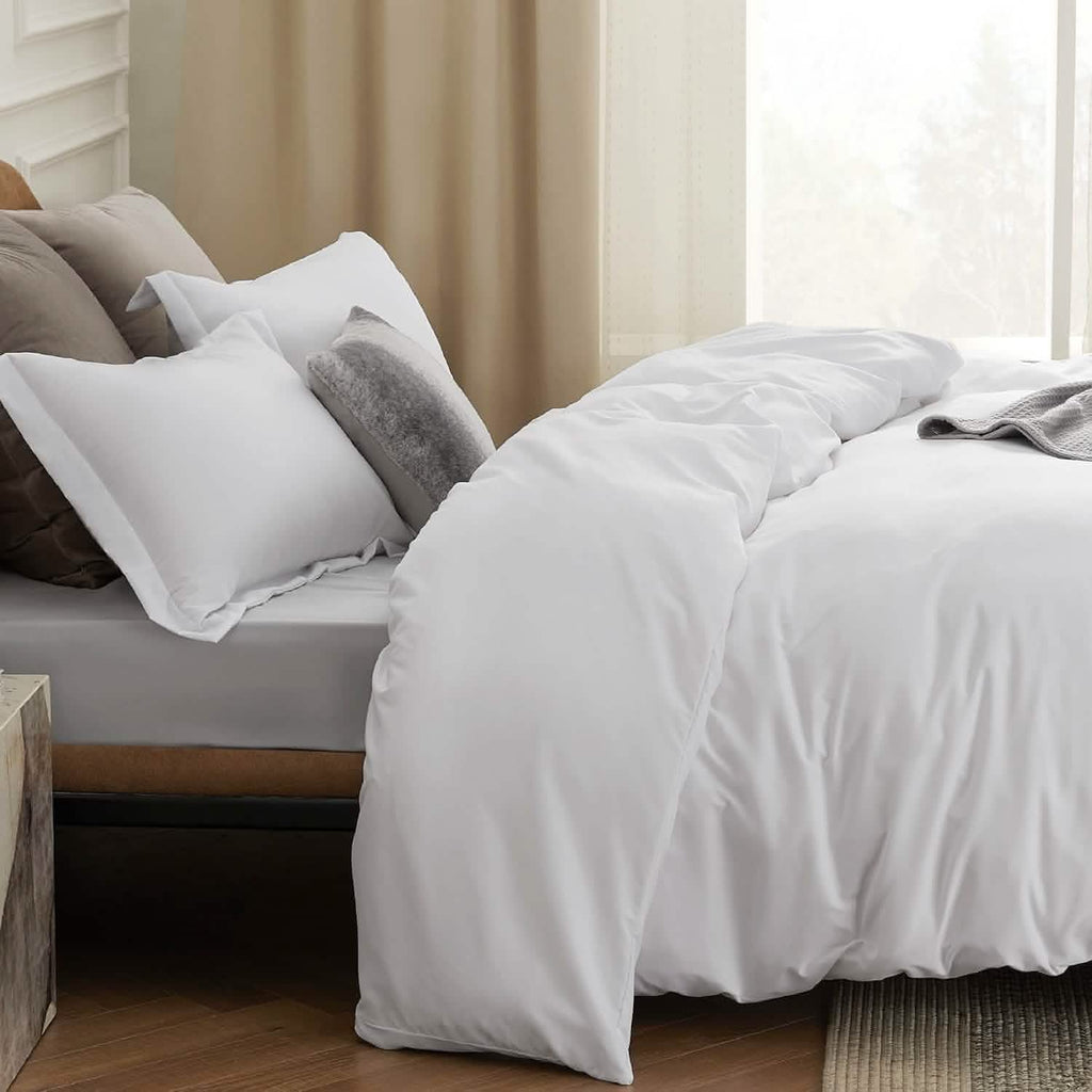 Duvet Cover Set, Brushed Microfiber for Guest Rooms and Everyday Bedroom Styling, 9 Sizes and 36 Colors image 14