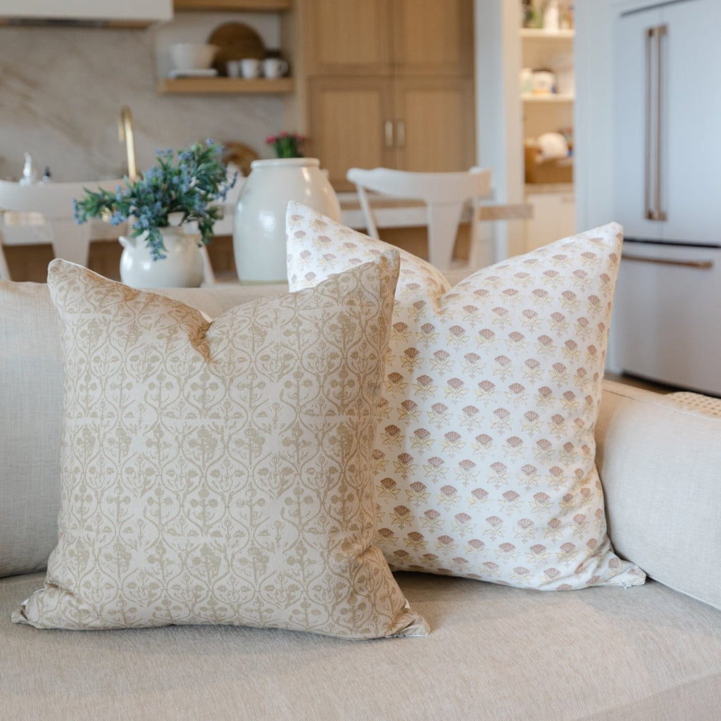 Decorative Pillow Cover Set, Fleur White Floral 18" 22" 24", Machine-Washable Care for Bedroom Styling and Living Room Decor, 3 Size Options image 14