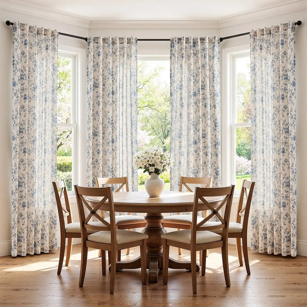 Window Curtain, Amelie Floral Linen Blend Curtains (2 Panels), Machine-Washable Care for Bedrooms, Living Rooms and Home Privacy image 14