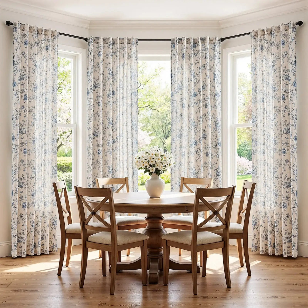 Window Curtain, Amelie Floral Linen Blend Curtains (2 Panels), Machine-Washable Care for Bedrooms, Living Rooms and Home Privacy image 14