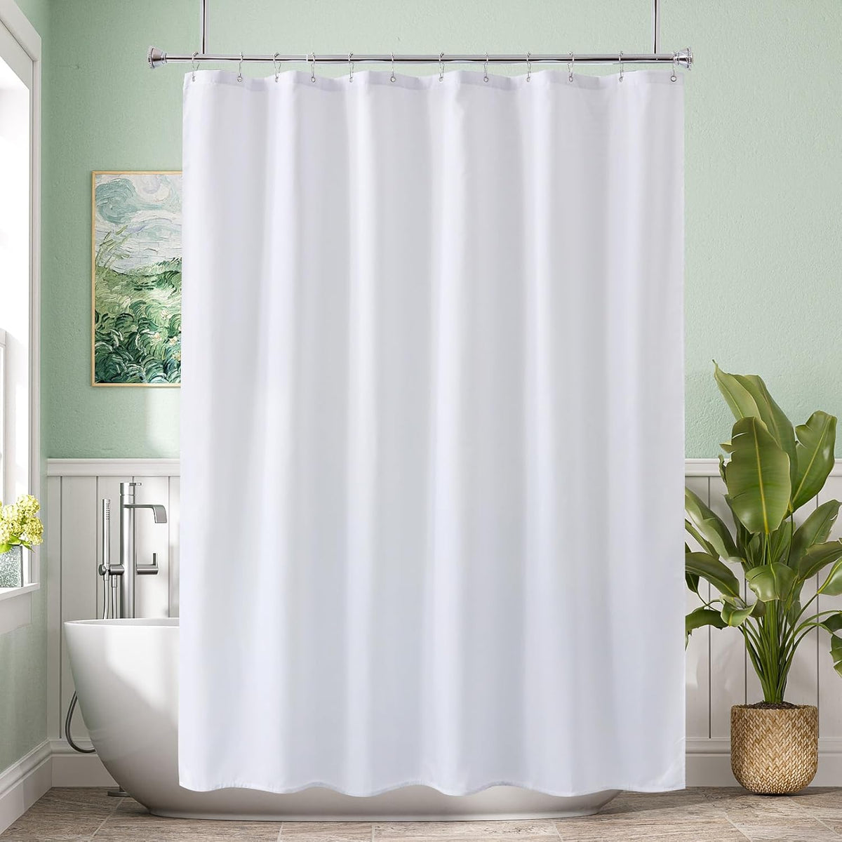 Bathroom Accessory, Waterproof Fabric Shower Curtain Liner, 120, Machine-Washable Care for Guest Baths and Daily Bathroom Routines image 14