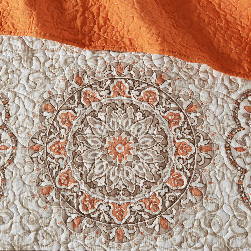 Cozy Throw Blanket, Tangiers 6 Piece Reversible Quilt Set, Machine-Washable Care for Sofas, Beds and Relaxing at Home, 2 Sizes and 2 Colors image 14