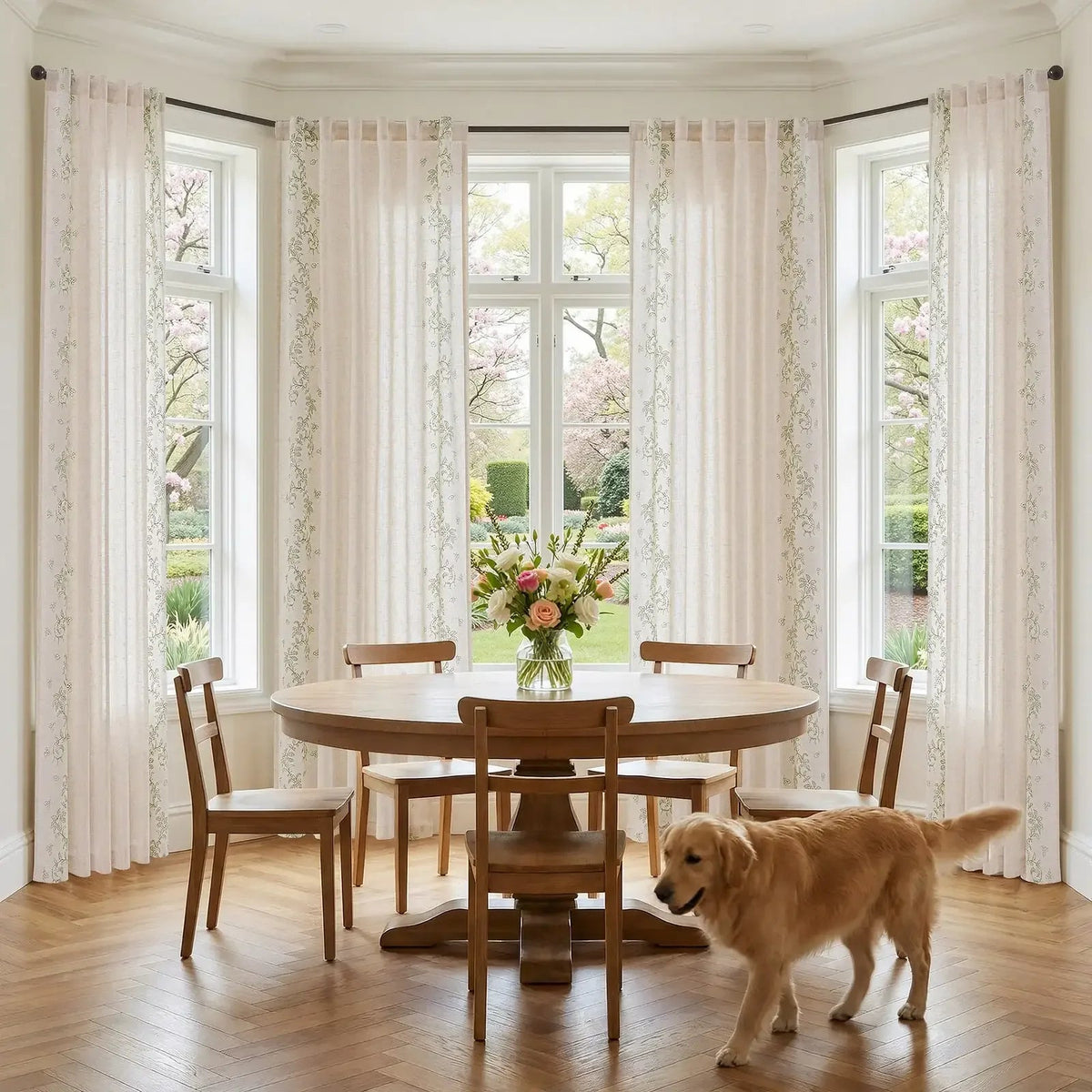 Window Curtain, Embroidered Vine Linen Blend Curtains (2, Machine-Washable Care for Bedrooms, Living Rooms and Home Privacy image 14
