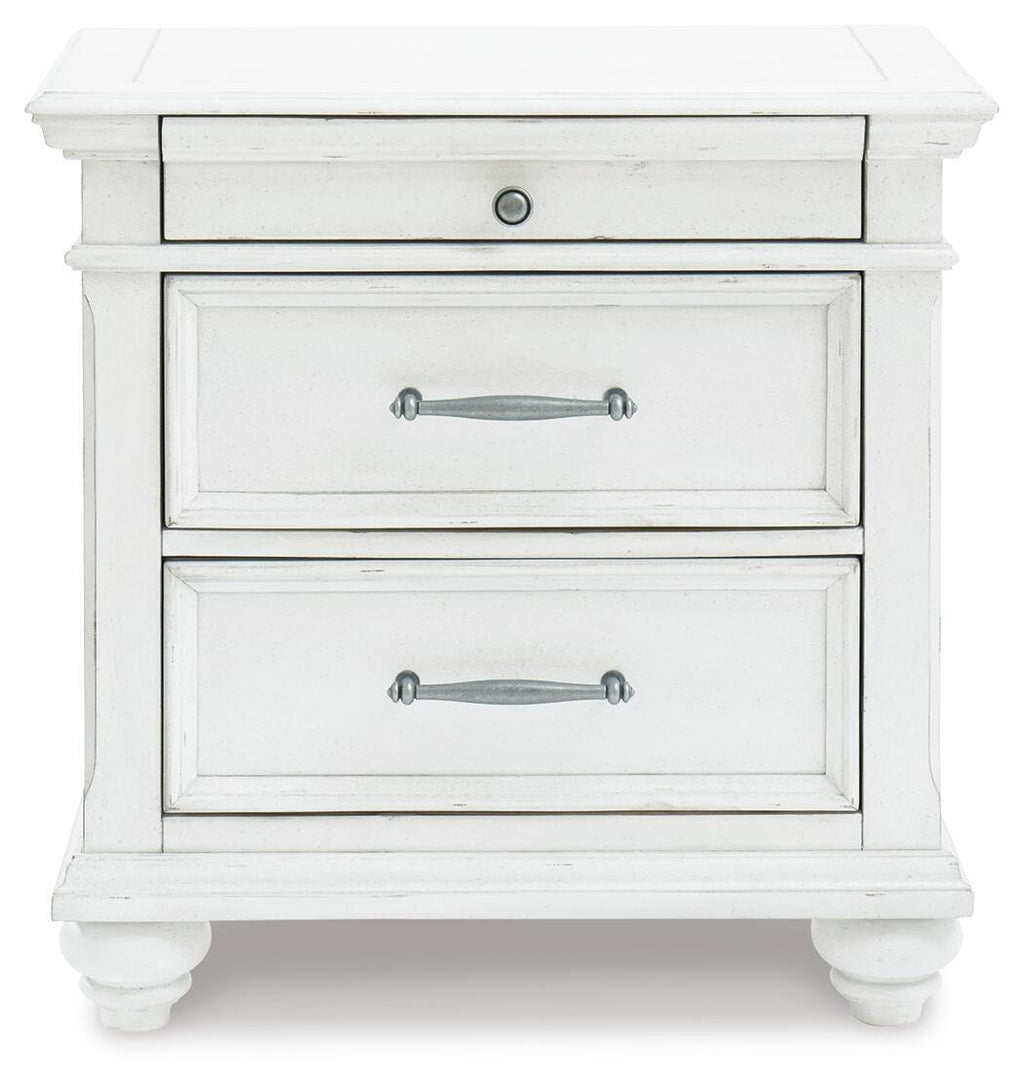 Nightstand, Kanwyn Whitewash, Solid Wood Construction for Bedside Storage, Bedroom Organization and Guest Rooms image 14