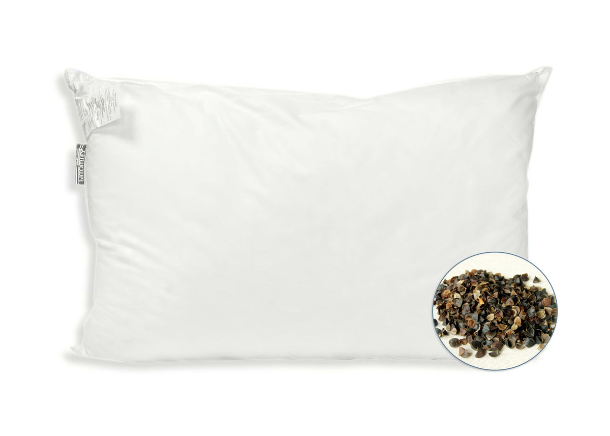 Bed Pillow, Kyoto Half Buckwheat Half Polyester Japanese, Cooling Comfort for Sleeping, Reading and Bedroom Comfort, 3 Size Options image 14