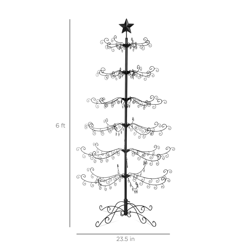 Seasonal Home Decor, Wrought Iron Christmas Tree Ornament Display w for Mantels, Tables and Seasonal Decorating, 2 Color Options image 14