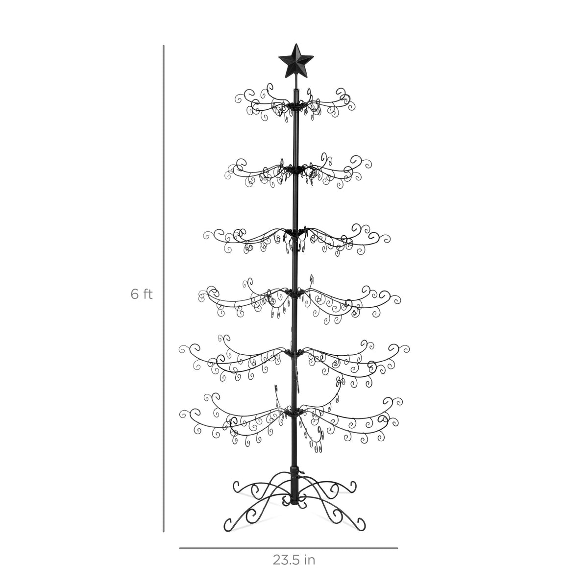 Seasonal Home Decor, Wrought Iron Christmas Tree Ornament Display w for Mantels, Tables and Seasonal Decorating, 2 Color Options image 14