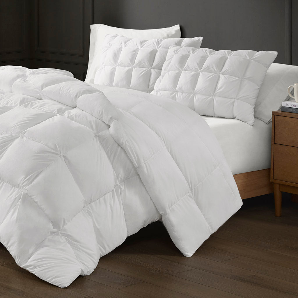 Down & Feather Comforter, Stay Puffed Overfilled Alternative, Breathable Construction for Everyday Bedding and Comfortable Sleep image 14