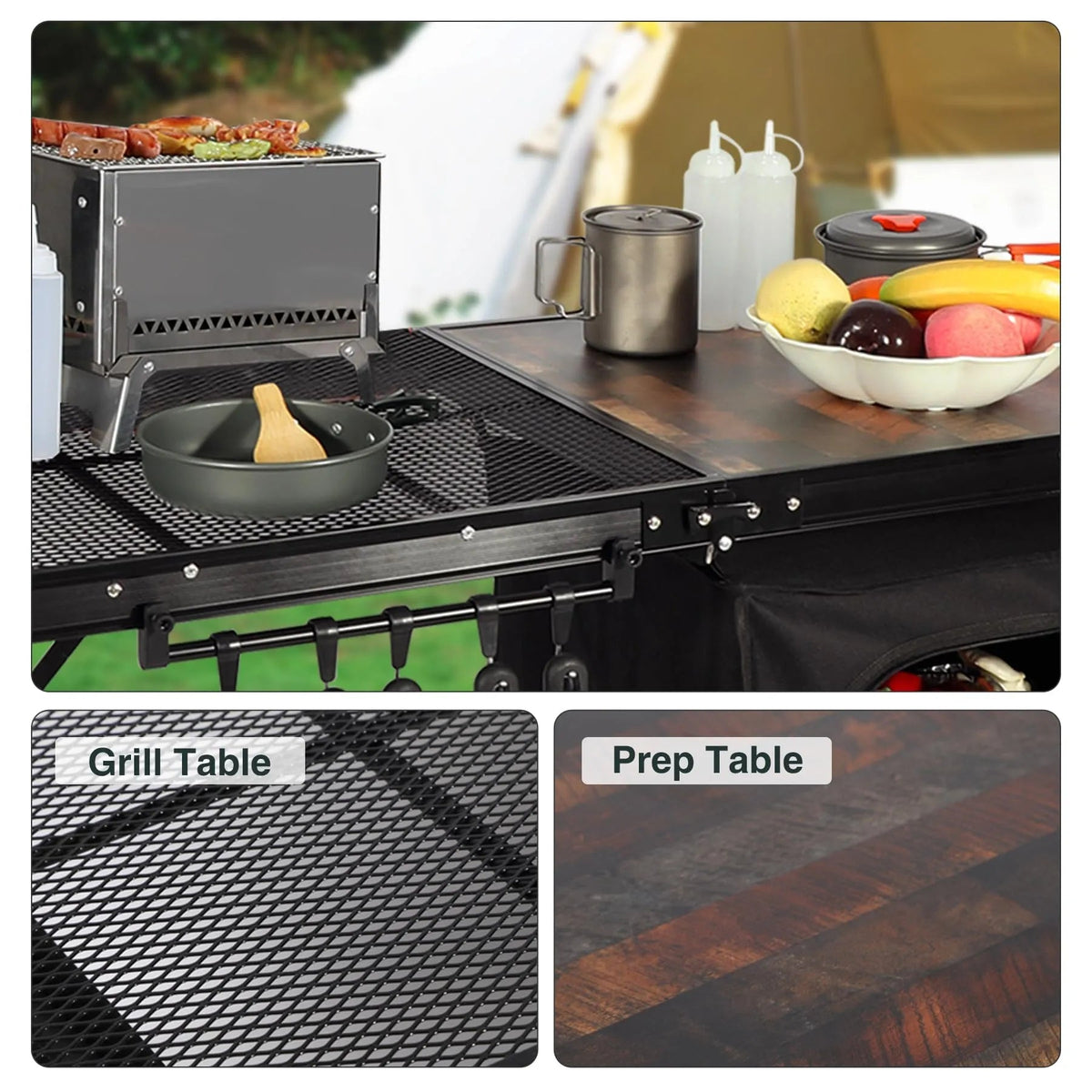 Home Storage Organizer, Portable Camping Kitchen Table with, Lightweight Design for Bedrooms, Laundry Rooms and Living Spaces image 14