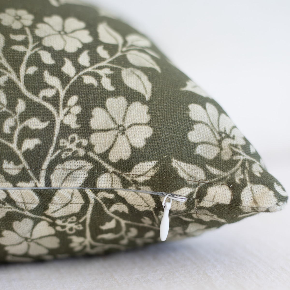 Decorative Pillow Cover Set, Evergreen Floral in Linen 18" 22" 26" for Sofas, Beds and Living Room Accents, 3 Size Options image 14