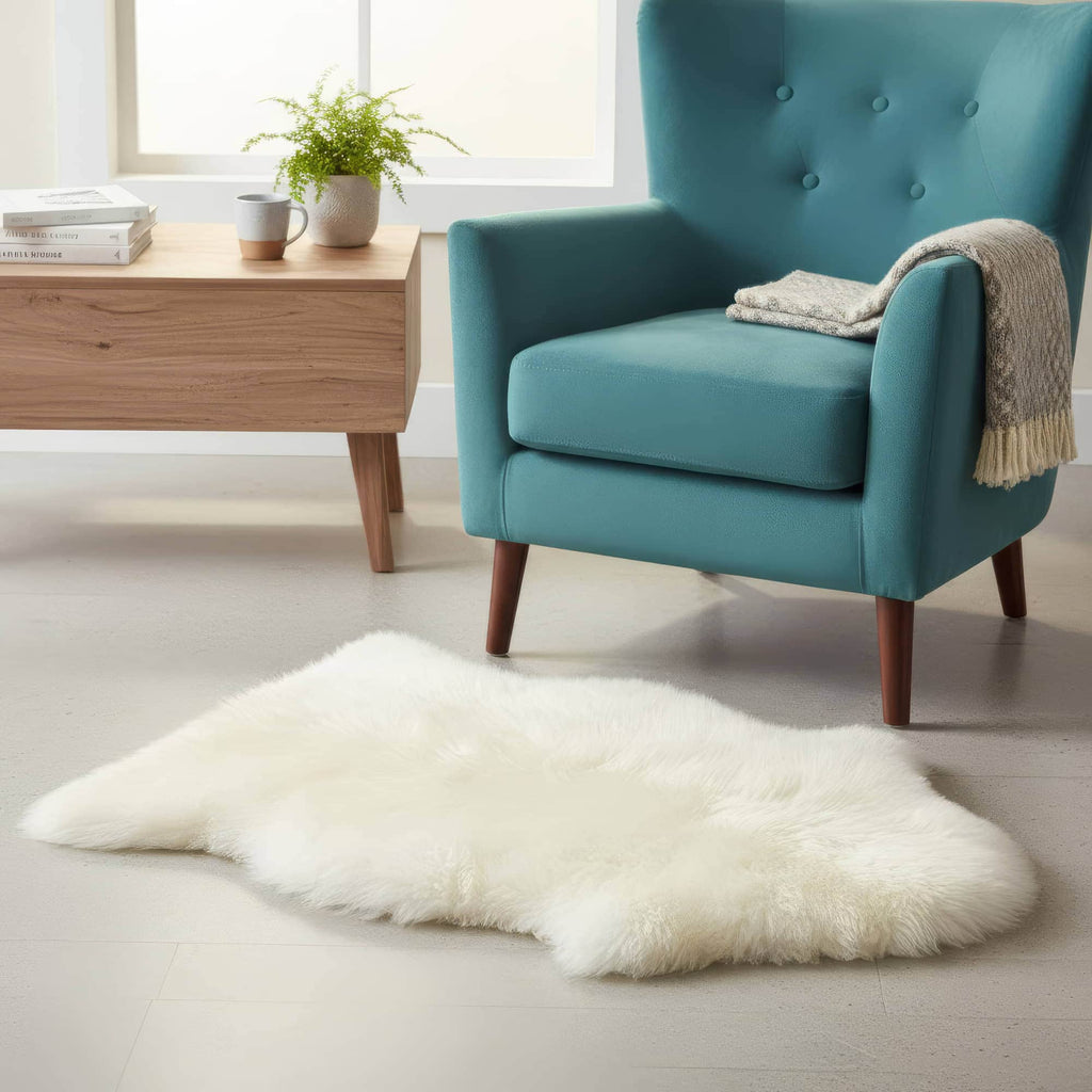 Area Rug, Genuine Sheepskin Fluffy Soft Pile Shaggy 100% for Hallways, Dining Spaces and Home Decor, 5 Size Options image 14