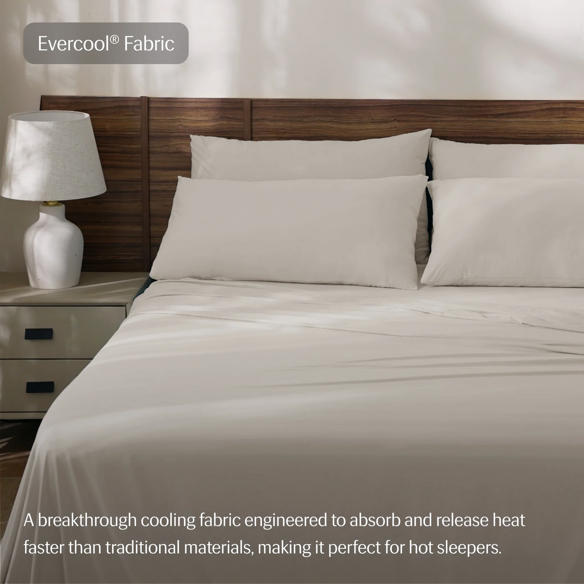 Bed Sheet Set, Evercool and Cooling for Master Bedrooms, Guest Beds and Daily Use, 7 Sizes and 6 Colors image 14