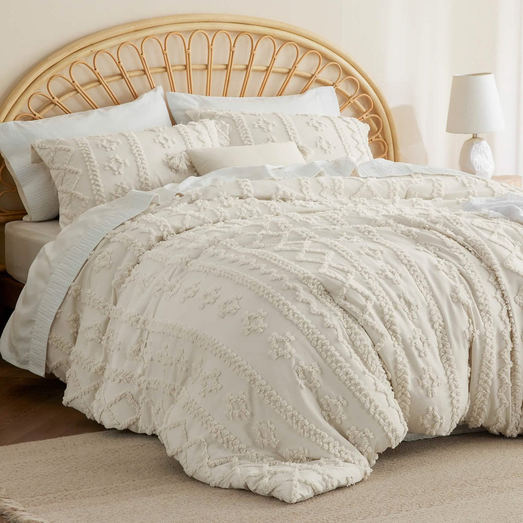 Bed Comforter, Boho Deluxe Embroidery Set, Breathable Construction, Machine-Washable Care for Everyday Bedding and Comfortable Sleep image 14