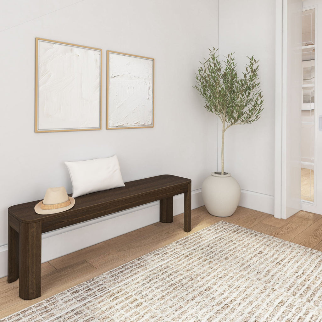 Dining Bench, Contour 58" for Dining Tables, Family Meals and Kitchen Seating, 2 Sizes and 3 Colors image 14