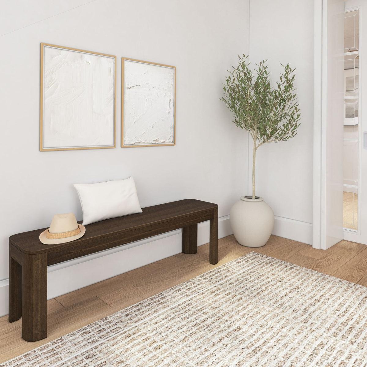 Dining Bench, Contour 58" for Dining Tables, Family Meals and Kitchen Seating, 2 Sizes and 3 Colors image 14