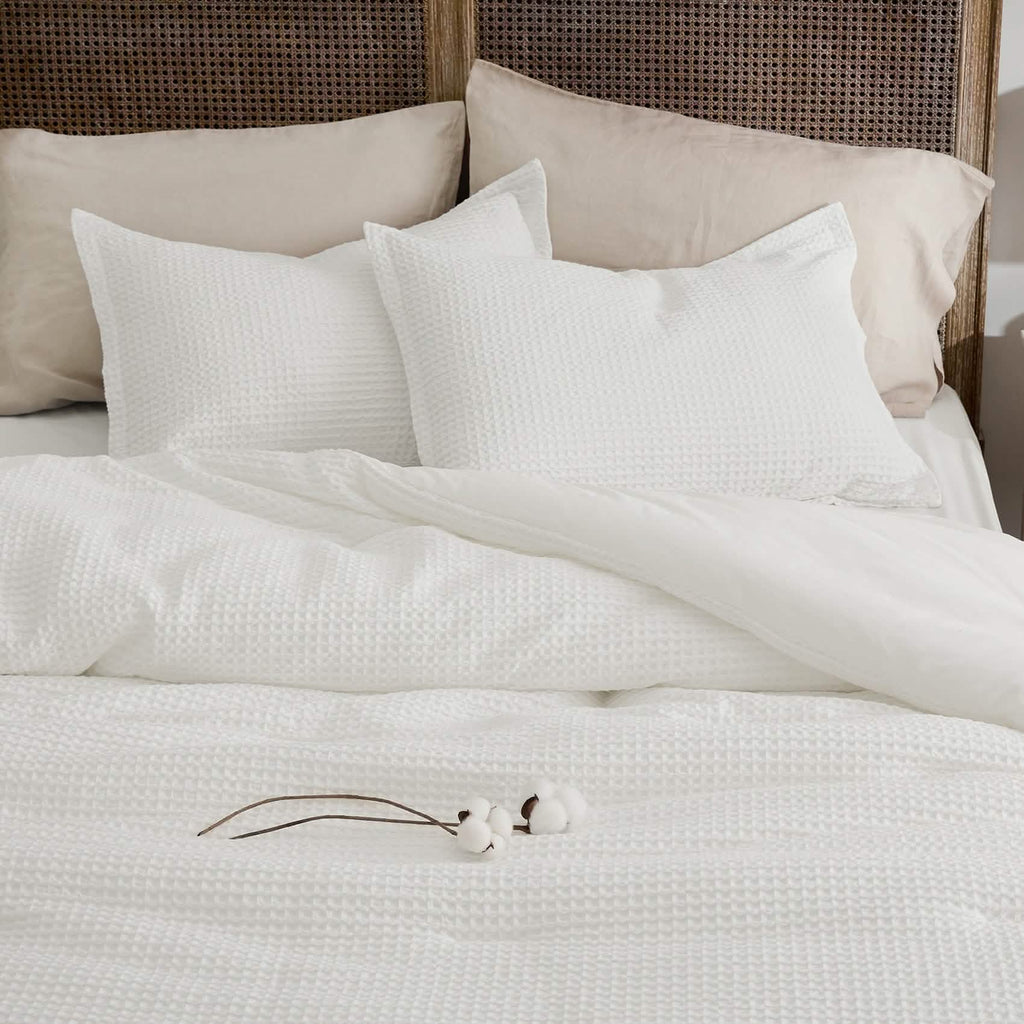 Bed Comforter, Cotton Waffle Weave Set, Breathable Construction for Everyday Bedding and Comfortable Sleep, 5 Sizes and 12 Colors image 15
