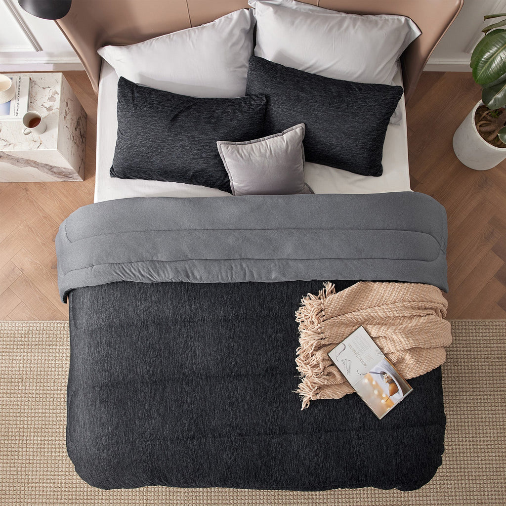 Bed Comforter, Reversible Warm and Cooling Set, Breathable Construction for Year-Round Bedroom Comfort and Restful Sleep image 15