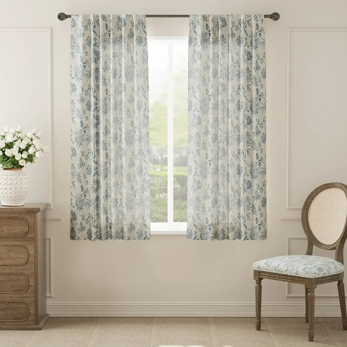 Window Curtain, Vintage Botanical Vine & Multi Floral Curtains for Windows, Room Styling and Everyday Privacy, 5 Sizes and 4 Colors image 15