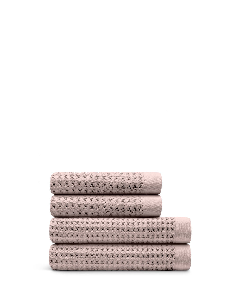 Bath Towel Set, Supima Waffle 4pc Bundle for Home Bathrooms and Everyday Care, 13 Color Options image 15