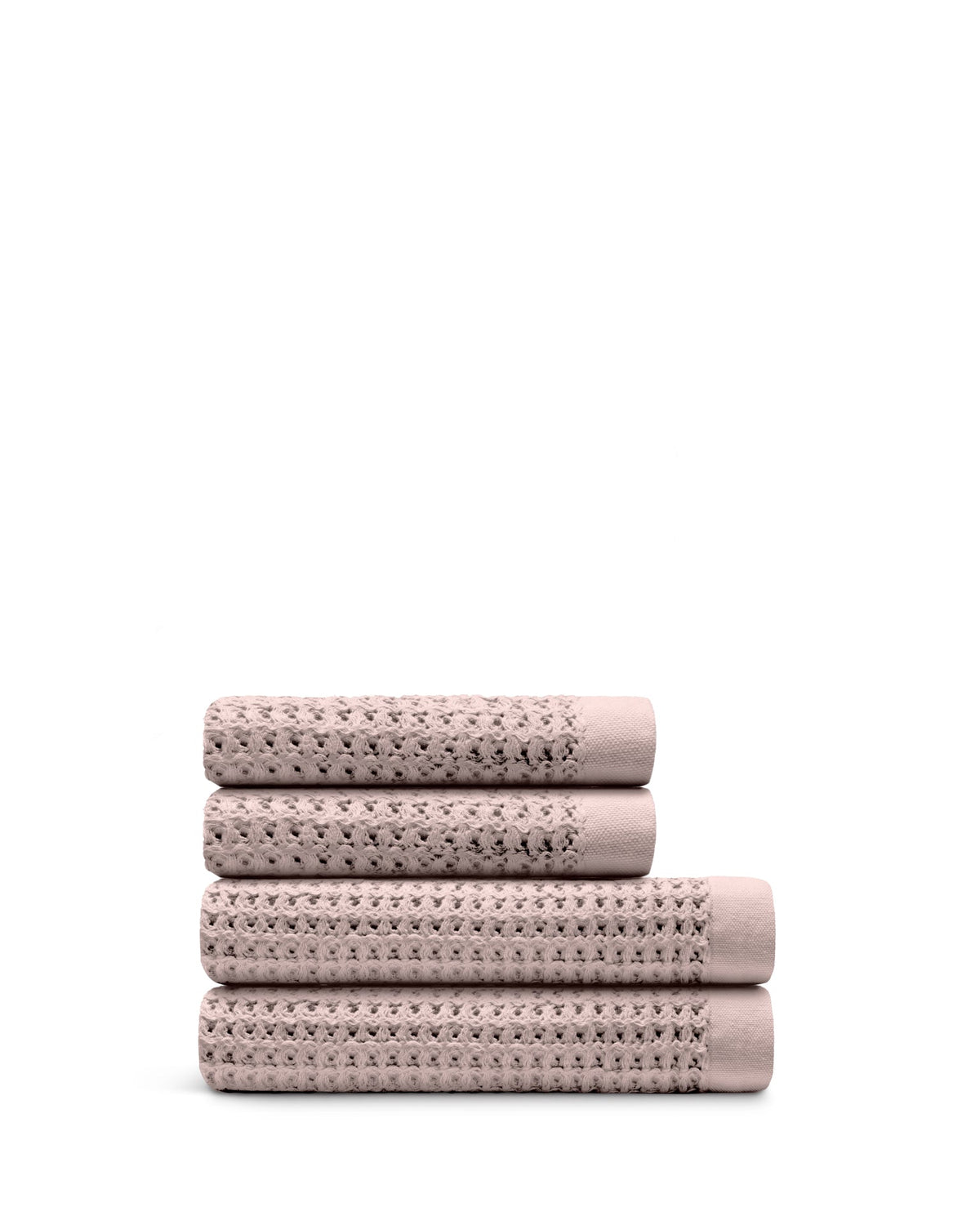 Bath Towel Set, Supima Waffle 4pc Bundle for Home Bathrooms and Everyday Care, 13 Color Options image 15
